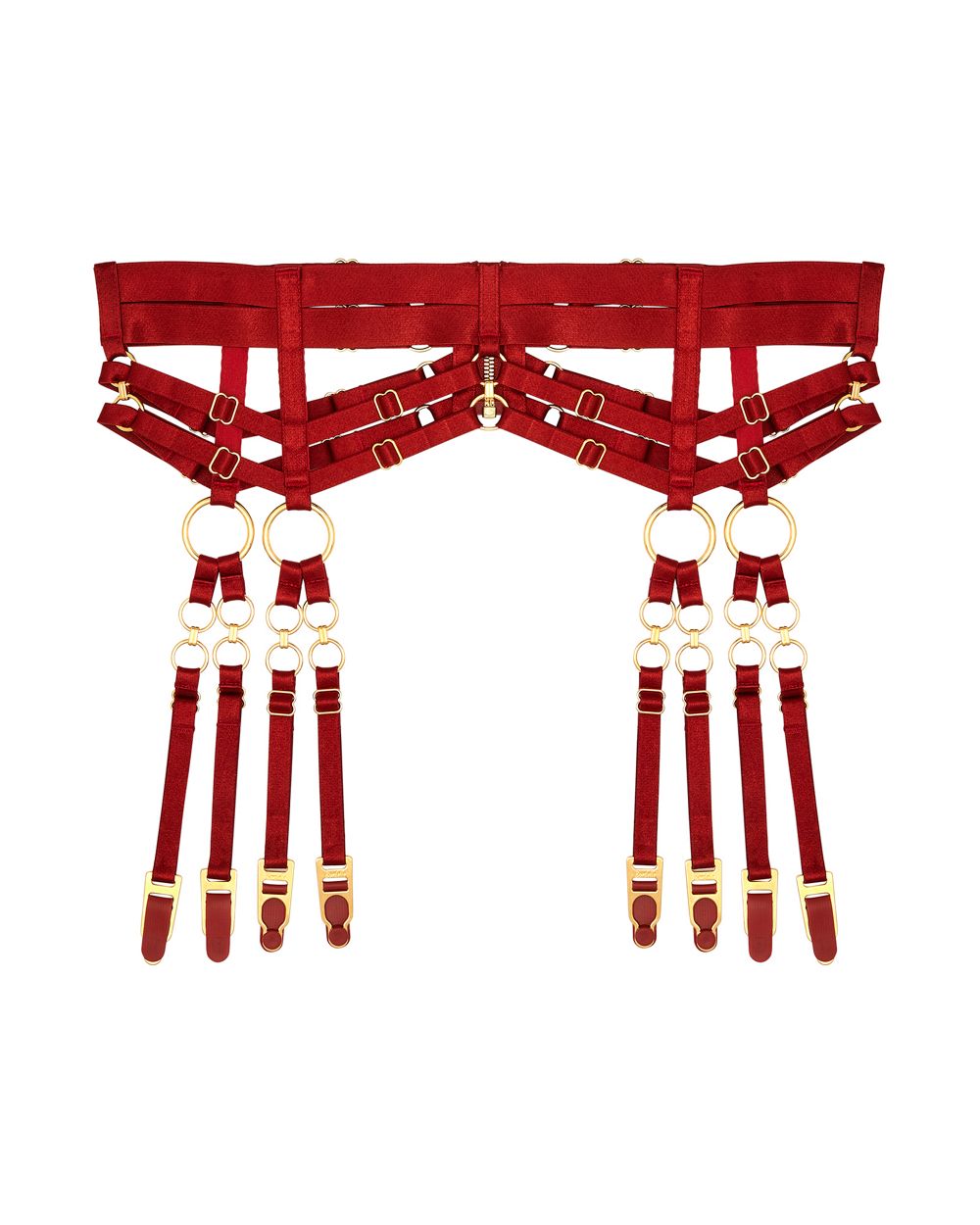 Bordelle Kleio Suspender in red