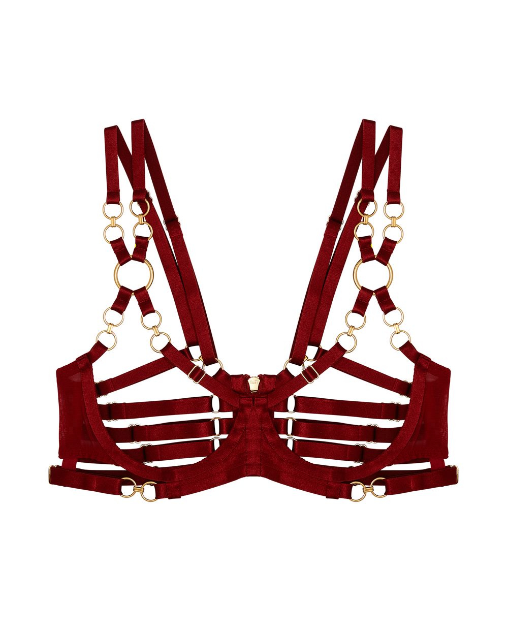 Bordelle Kleio Ouvert Wire Bra in red