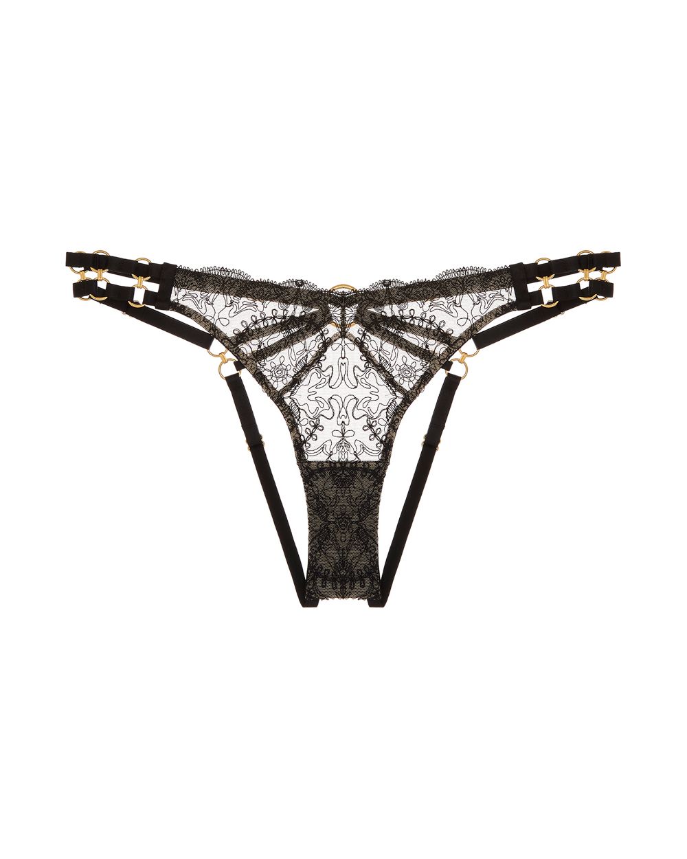 Bordelle Cymatic Open Back Brief in black