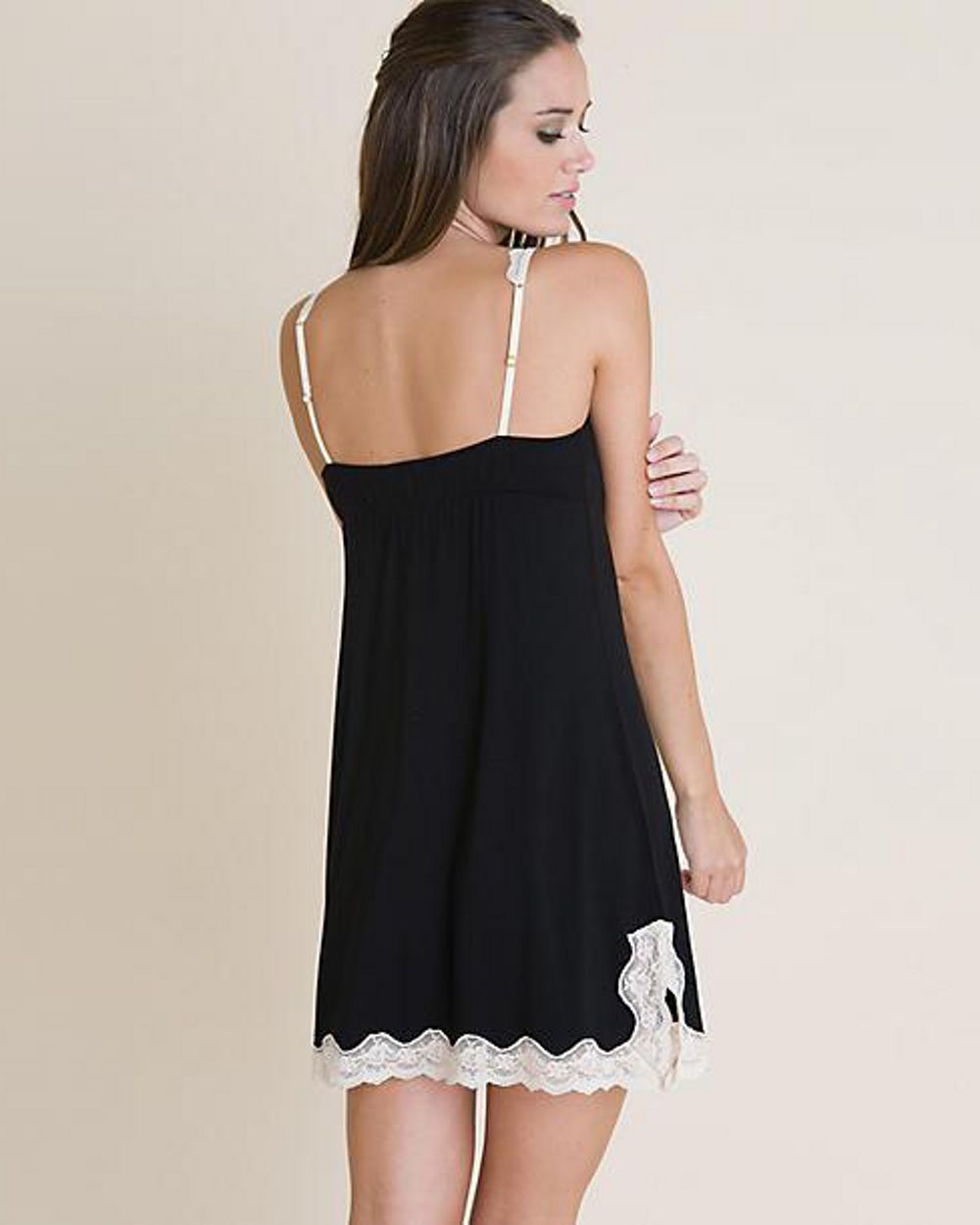 Eberjey Lady Godiva Chemise in black