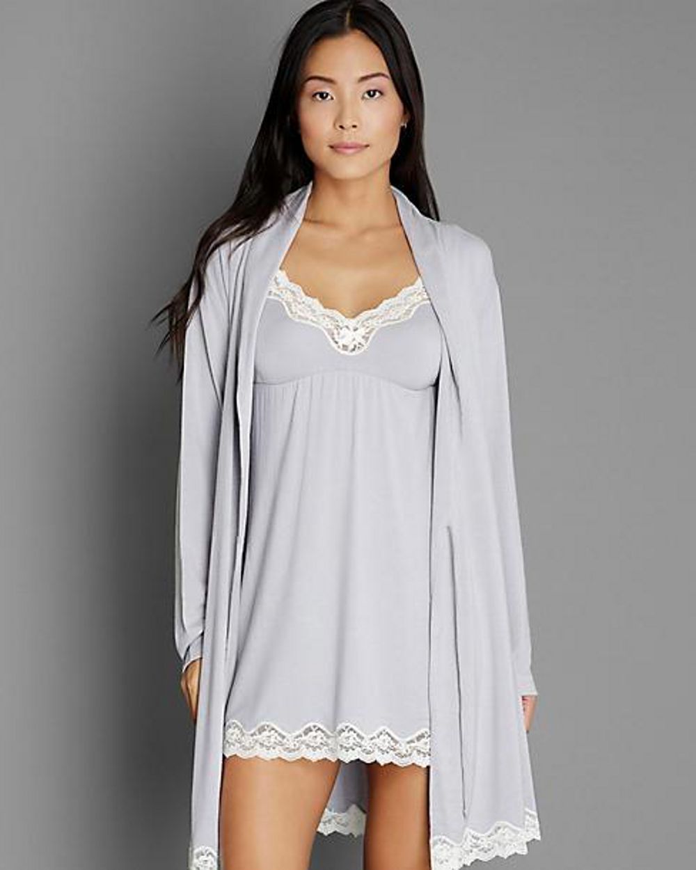 Eberjey Lady Godiva Chemise in gray