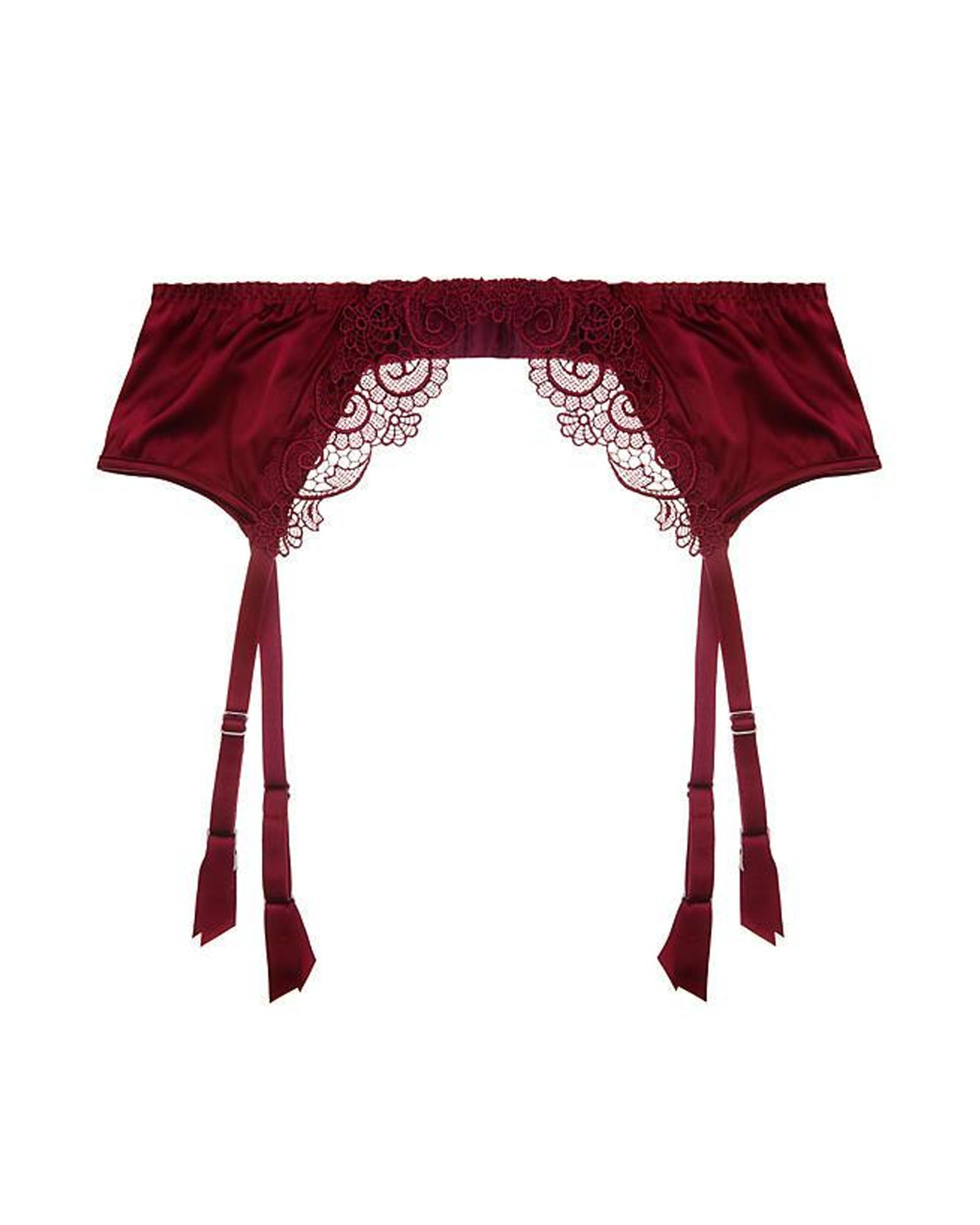 Fleur of England Scarlet Suspender Belt in red
