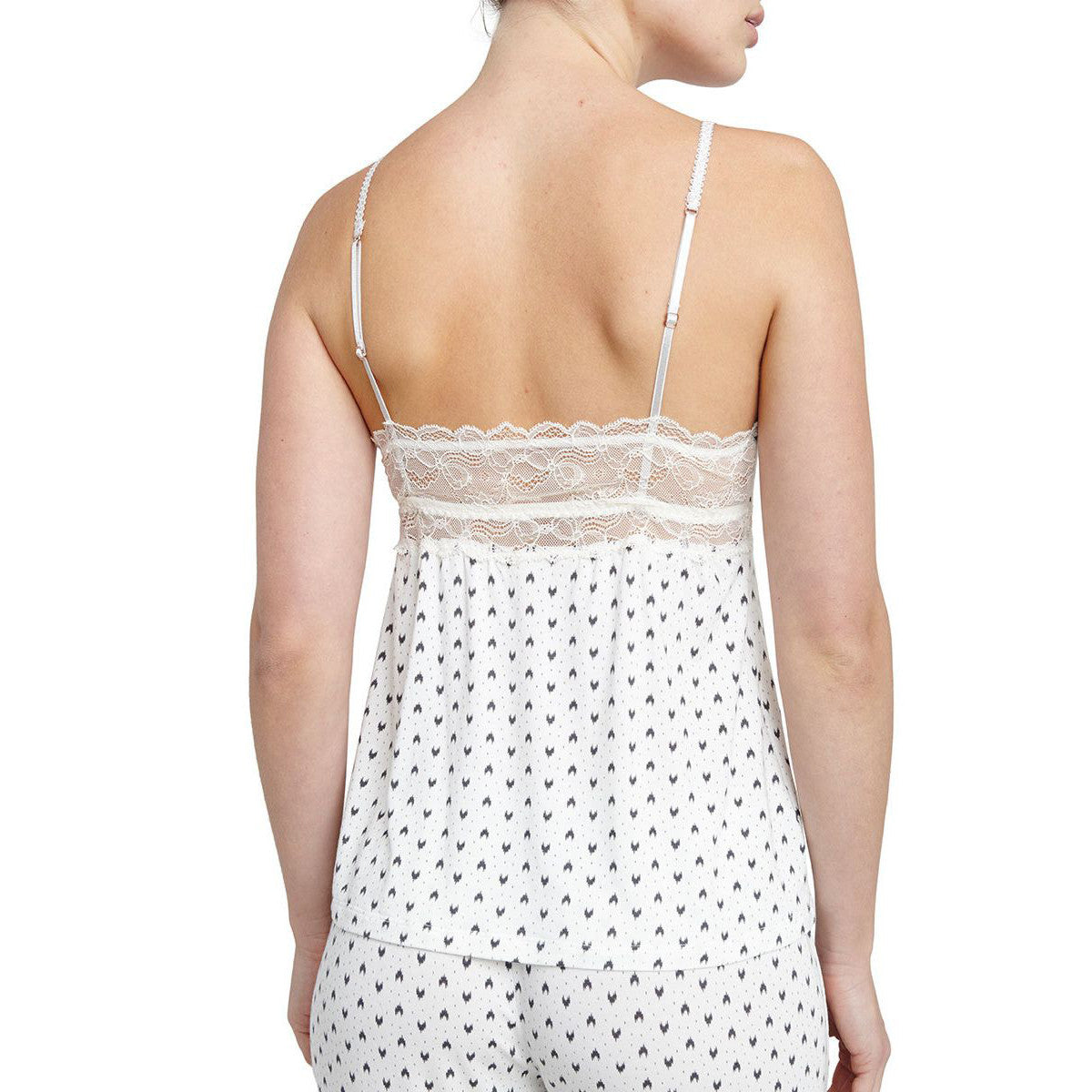 Eberjey Ikat Heart Cami in white