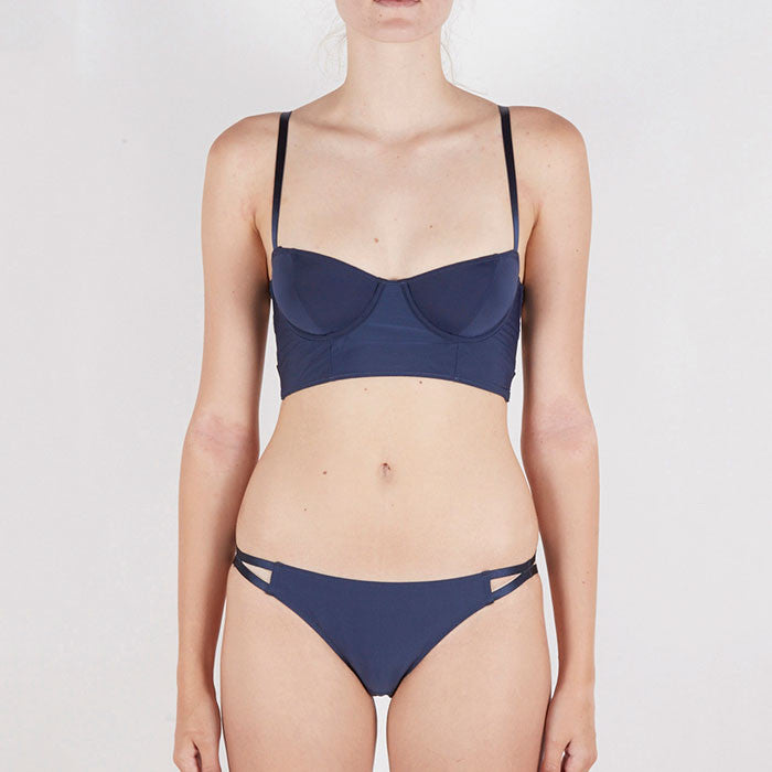 Lonely Harper Mid Line Bra in blue