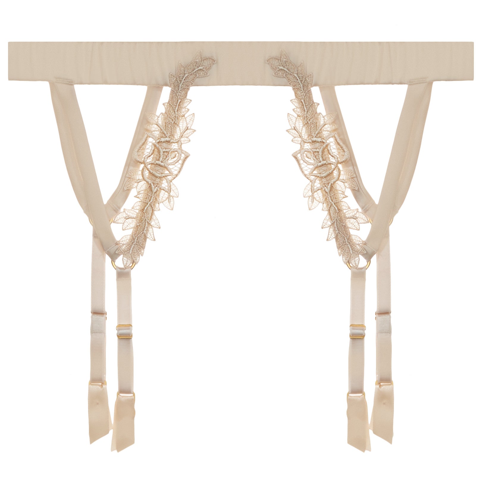 Fleur of England Golden Hour Suspender Belt in beige