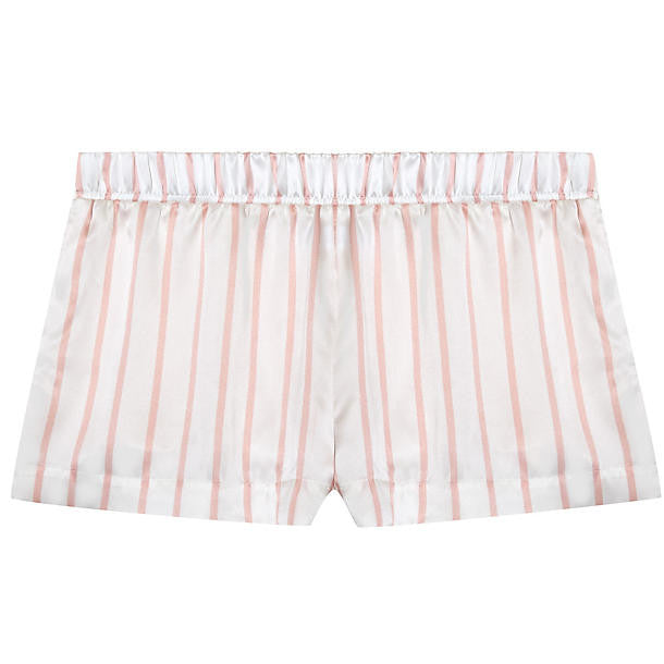 Asceno Blush Stripe Modern PJ Short in white