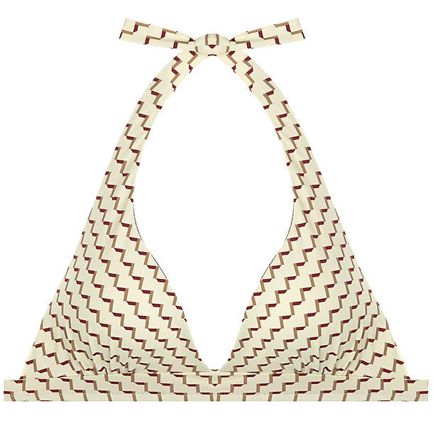 Asceno Marshmallow Arrow Halter Top in white