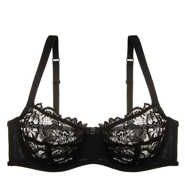 Blush Smolder Demi Bra in black