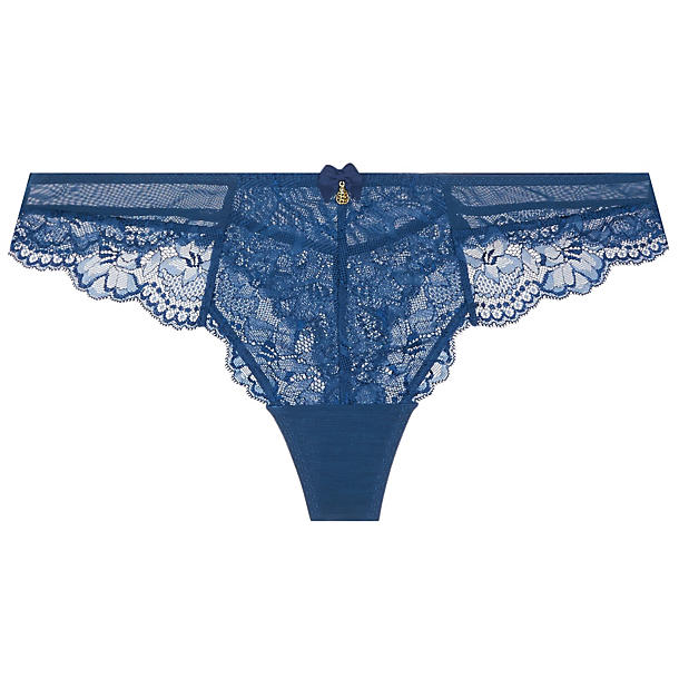 Blush Harlow Thong in blue