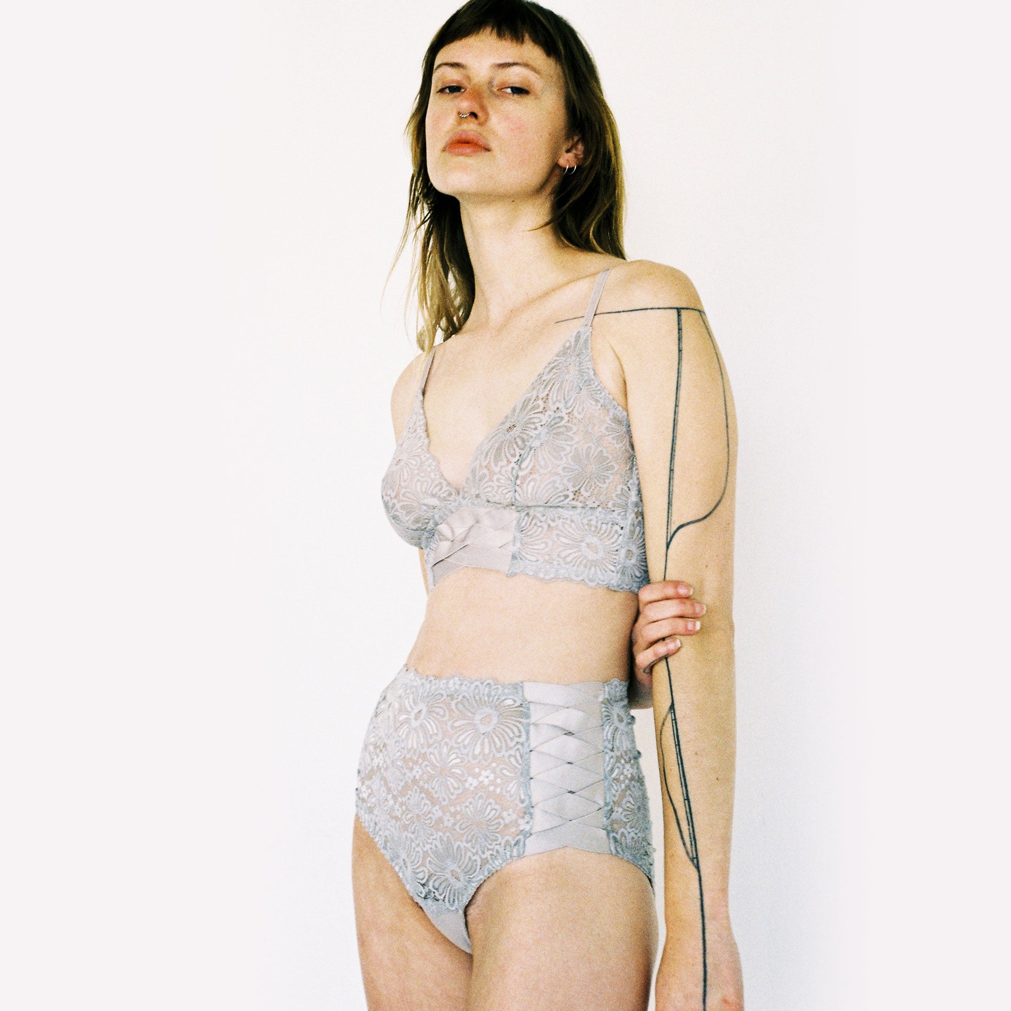 Lonely Patsy High Waist Brief in gray