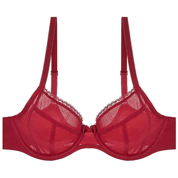 Chantelle Parisian Plunge Underwire Bra in red