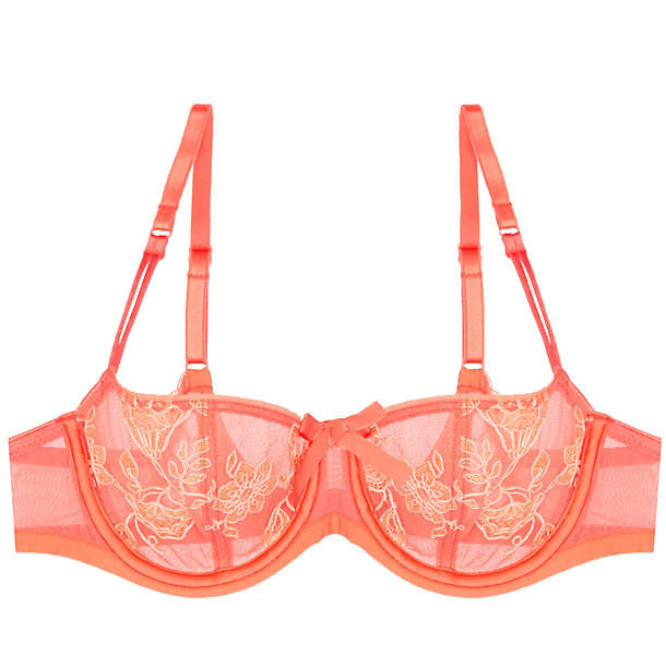 Chantelle Eclatante Balconette Demi Bra in orange