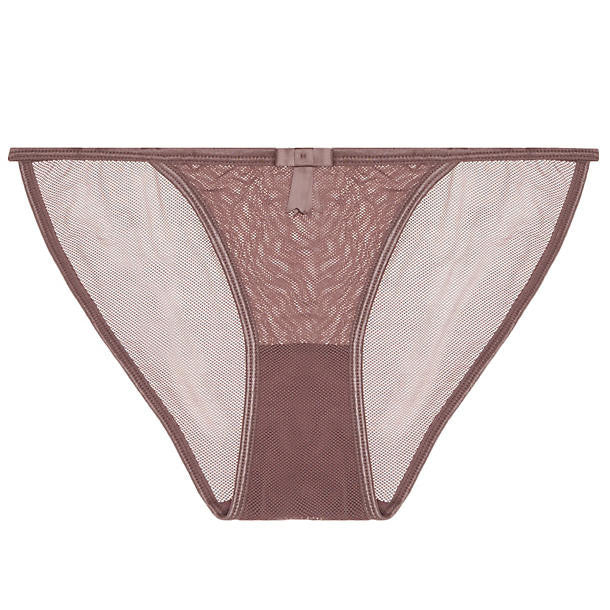 Claudette Fishnet Tanga in brown