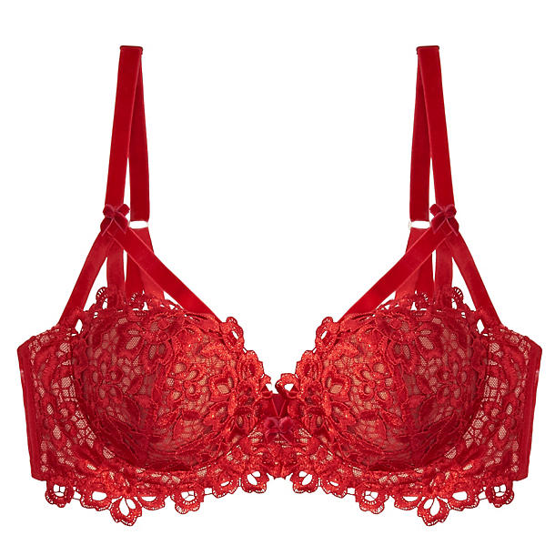 Dita Von Teese Black Dahlia Balconette Bra in red