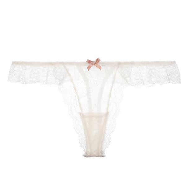 Eberjey Enchanted Ruffle Thong in white