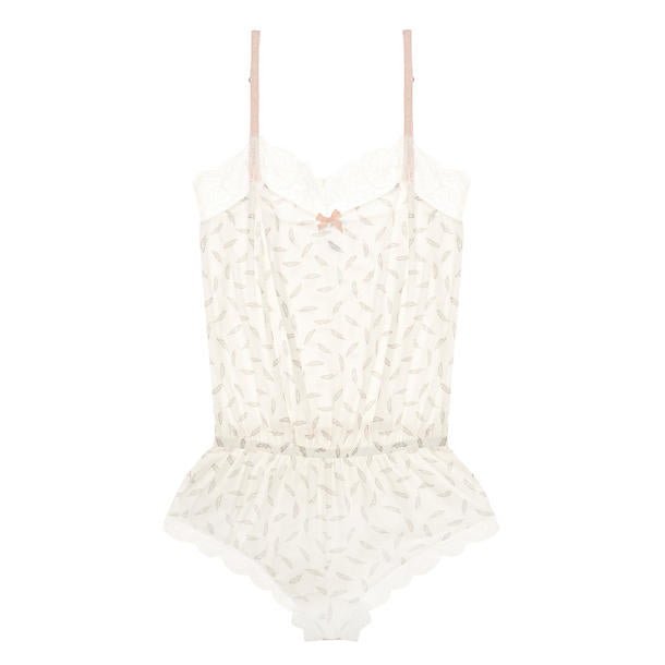 Eberjey Plume of Love Teddy in white