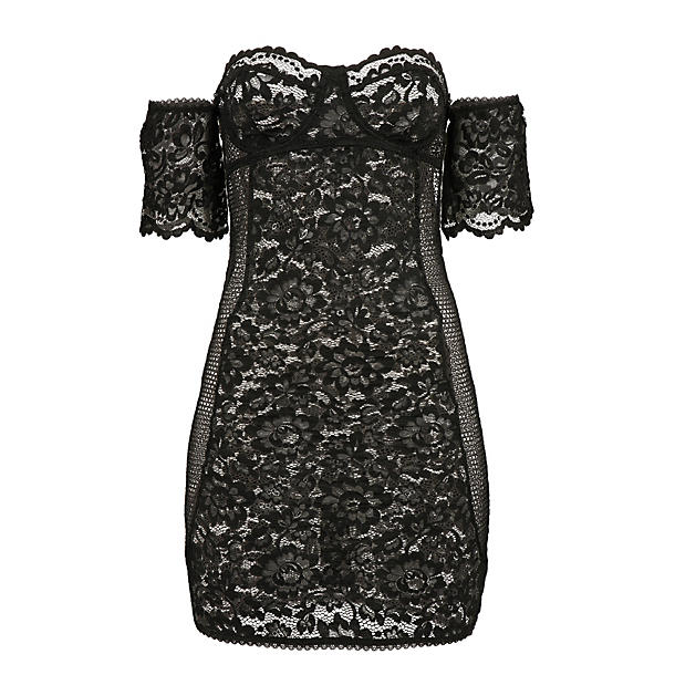 Else Petunia Off The Shoulder Slip in black