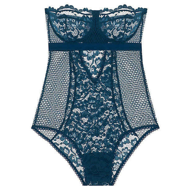 Else Petunia Strapless Underwire Corsette Bodysuit in blue
