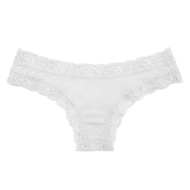 Fleur't Lulu Low-Rise Thong in white