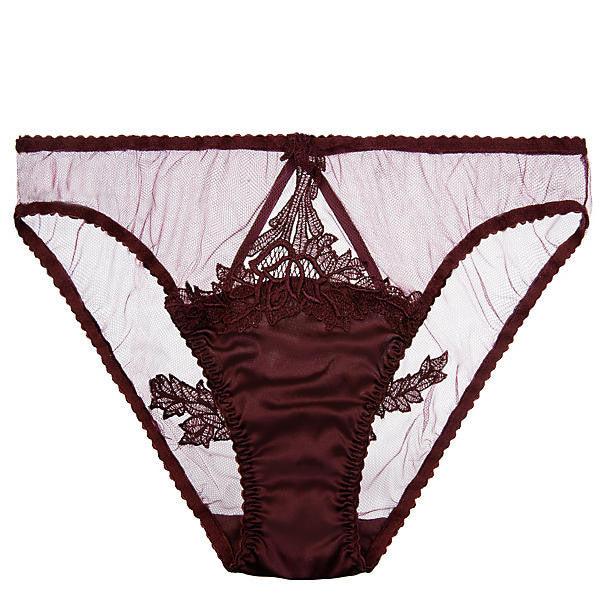 Fleur of England Burgundy Ouvert Brief in red