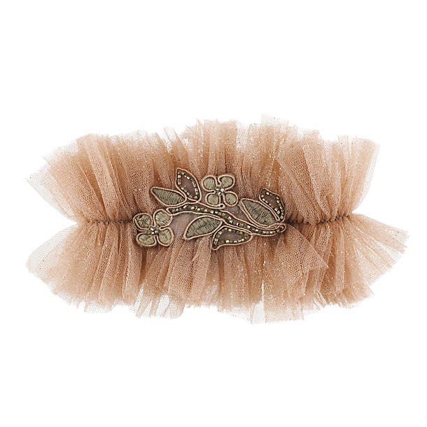 Florrie Mitton Glitterati Garter in beige