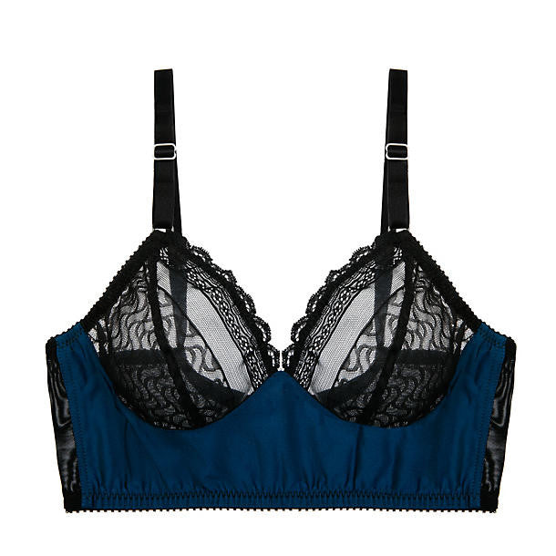 Fortnight Lingerie Ivy Long Line Bra in blue