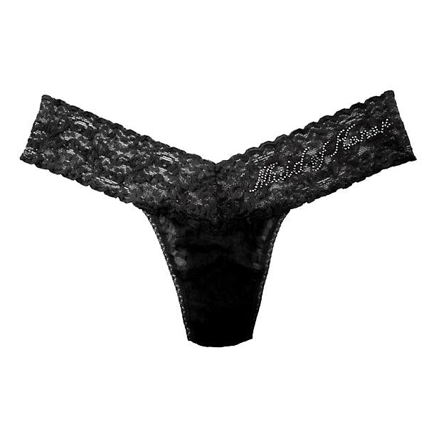 Hanky Panky Maid of Honor Crystals Low Rise Thong in black