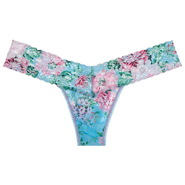 Hanky Panky Capri Bloom Low Rise Thong in blue