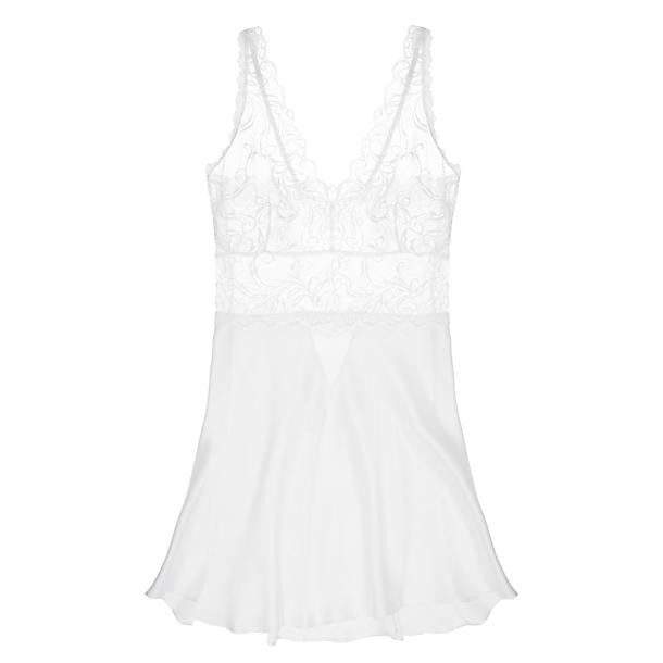Hanky Panky Lady Catherine Silk Chemise in white