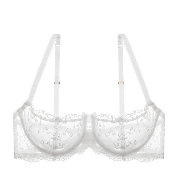 Journelle Yasmine Low Balconette Bra in white