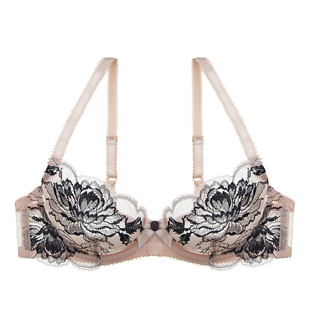 L'Agent Dani Non-Padded Balcony Bra in beige