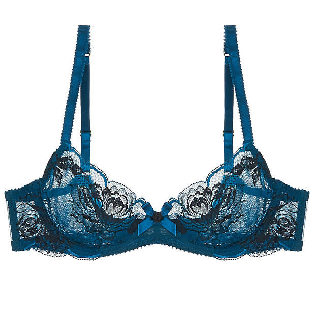 L'Agent Dani Non-Padded Balcony Bra in blue