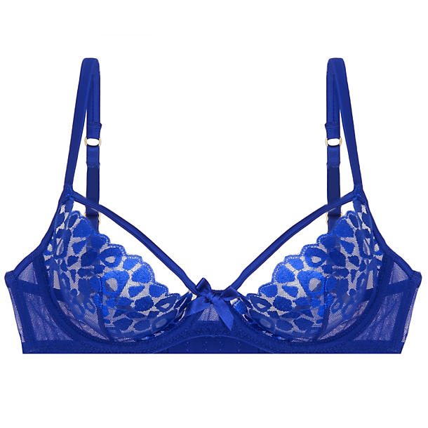 L'Agent Odessa Non-Padded Demi Bra in blue