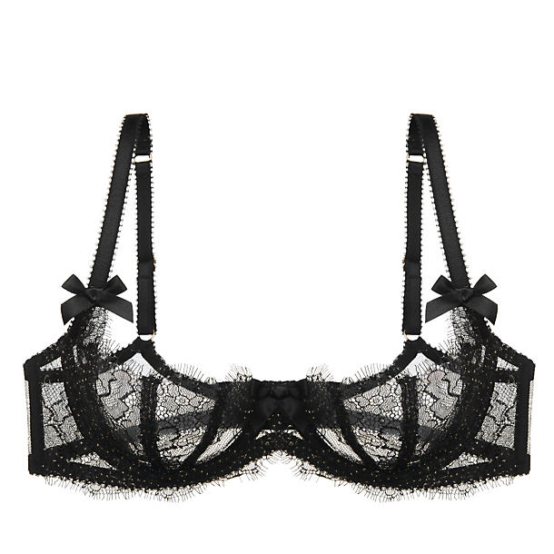 L'Agent Grace Non-Padded Demi Bra in black