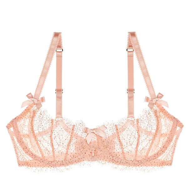 L'Agent Grace Non-Padded Demi Bra in pink