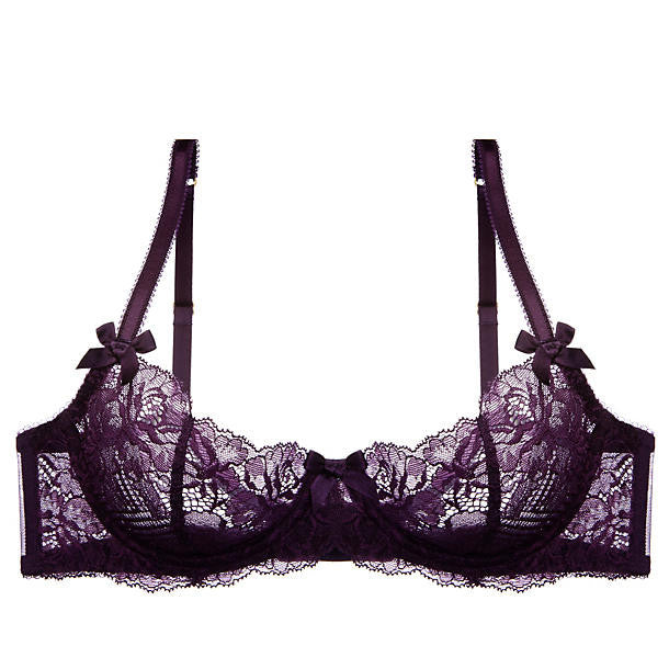 L'Agent Mia Non-Padded Demi Bra in purple