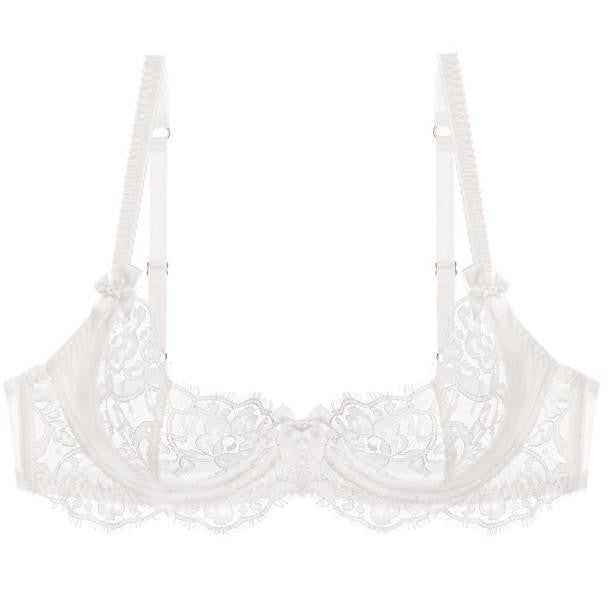 L'Agent Amalea Plunge Bra in white