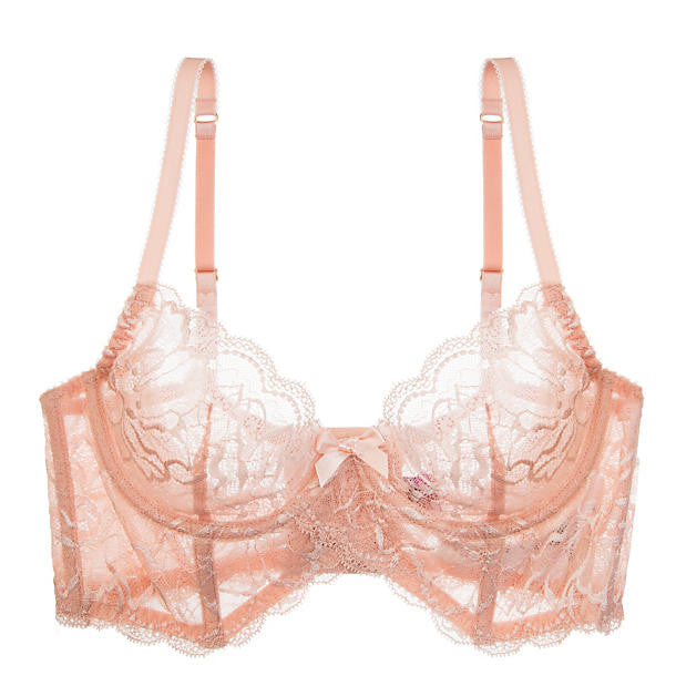 L'Agent Leola Long Line Bra in beige