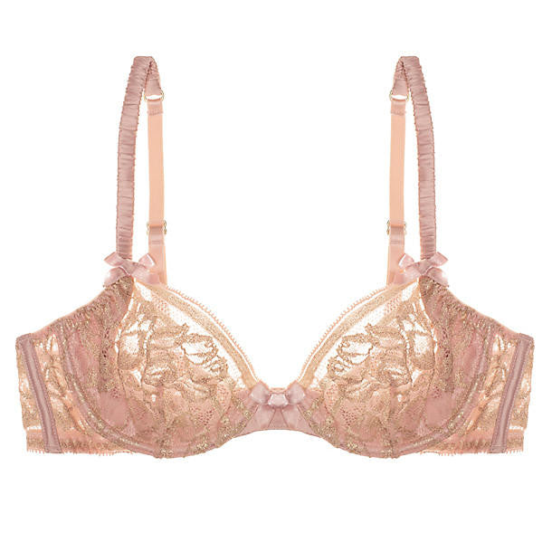 L'Agent Siena Non-Padded Plunge Bra in pink