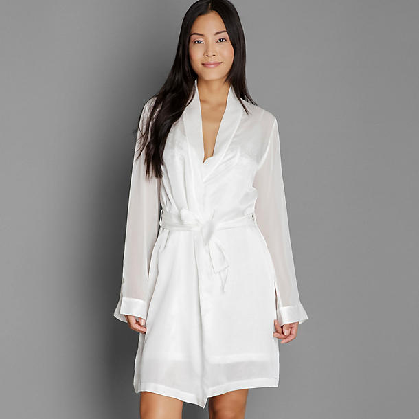 La Perla Jazz Time Short Robe in white