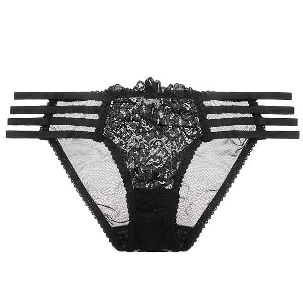Lonely Lulu Mid Strap Brief in black