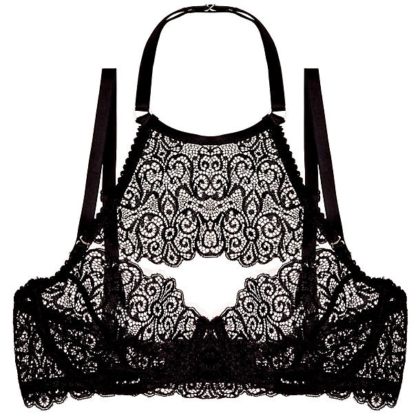 Lonely Cyd Bib Bra in black