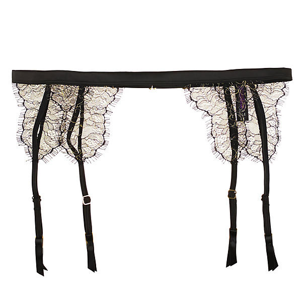 Maison Close Jardin Imperial Garter Belt in black
