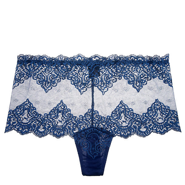Only Hearts So Fine with Lace Cheeky Brief in blue