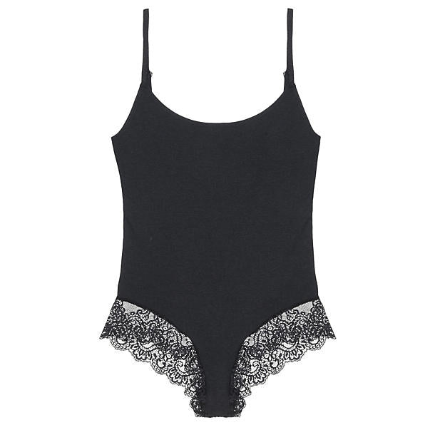 Only Hearts So Fine with Lace Low Back Bodysuit in blue