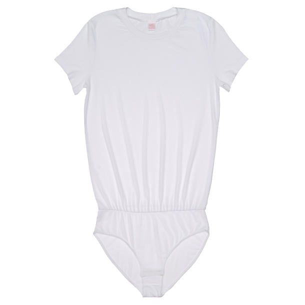 Only Hearts Feather Weight Rib T-Shirt Bodysuit in white